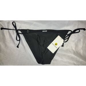 NWT Body Glove Side Tie Bikini Swim Bottom Size Small Black Surf Beach Pool